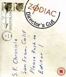 Zodiac - British Blu-Ray movie cover (xs thumbnail)