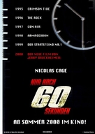 Gone In 60 Seconds - German Movie Poster (xs thumbnail)