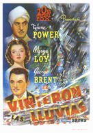 The Rains Came - Spanish Movie Poster (xs thumbnail)