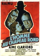 L&#039;homme au chapeau rond - French Movie Poster (xs thumbnail)