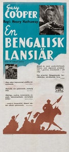 The Lives of a Bengal Lancer - Swedish Movie Poster (xs thumbnail)