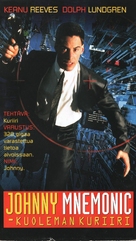 Johnny Mnemonic - Finnish VHS movie cover (xs thumbnail)