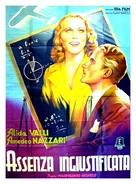 Assenza ingiustificata - Italian Movie Poster (xs thumbnail)