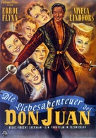 Adventures of Don Juan - German Movie Poster (xs thumbnail)