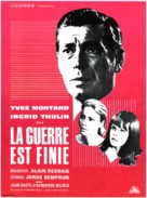 La guerre est finie - French Movie Poster (xs thumbnail)