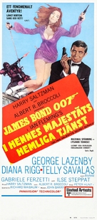 On Her Majesty&#039;s Secret Service - Swedish Movie Poster (xs thumbnail)