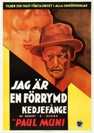 I Am a Fugitive from a Chain Gang - Swedish Movie Poster (xs thumbnail)