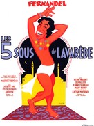 Cinq sous de Lavar&eacute;de, Les - French Movie Poster (xs thumbnail)