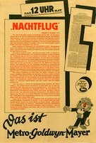 Night Flight - German Movie Poster (xs thumbnail)