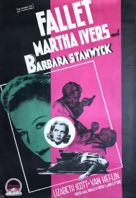 The Strange Love of Martha Ivers - Swedish Movie Poster (xs thumbnail)