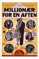 Million&aelig;r for en aften - Norwegian Movie Poster (xs thumbnail)