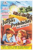 Jeux interdits - Spanish Movie Poster (xs thumbnail)