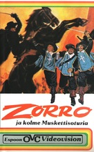 Zorro e i tre moschiettieri - Finnish VHS movie cover (xs thumbnail)