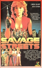 Savage Streets - Finnish VHS movie cover (xs thumbnail)