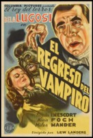 The Return of the Vampire - Spanish Movie Poster (xs thumbnail)