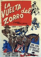 Zorro Rides Again - Colombian Movie Poster (xs thumbnail)