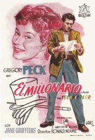 The Million Pound Note - Spanish Movie Poster (xs thumbnail)