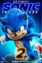 Sonic the Hedgehog 2 2022 27x40 DOUBLE SIDED ORIGINAL MOVIE POSTER