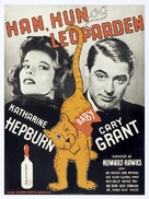 Bringing Up Baby - Danish Theatrical movie poster (xs thumbnail)