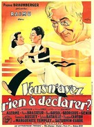 Vous n&#039;avez rien &agrave; d&eacute;clarer? - French Movie Poster (xs thumbnail)