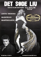 La dolce vita - Danish Movie Poster (xs thumbnail)