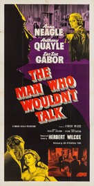 The Man Who Wouldn&#039;t Talk - British Movie Poster (xs thumbnail)