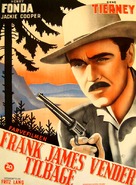 The Return of Frank James - Danish Movie Poster (xs thumbnail)