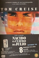 Born on the Fourth of July - Argentinian VHS movie cover (xs thumbnail)