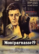 Les Amants de Montparnasse (Montparnasse 19) - French Movie Poster (xs thumbnail)