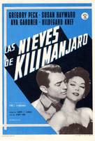 The Snows of Kilimanjaro - Spanish Movie Poster (xs thumbnail)
