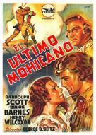 The Last of the Mohicans - Spanish Movie Poster (xs thumbnail)