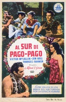South of Pago Pago - Spanish Movie Poster (xs thumbnail)