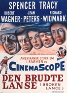 Broken Lance - Danish Movie Poster (xs thumbnail)