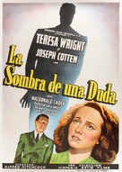 Shadow of a Doubt - Spanish Movie Poster (xs thumbnail)
