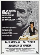 Absence of Malice - Spanish Movie Poster (xs thumbnail)