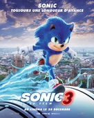 Sonic the Hedgehog 3 - French Movie Poster (xs thumbnail)