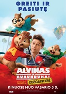 Alvin and the Chipmunks: The Road Chip - Lithuanian Movie Poster (xs thumbnail)
