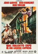 The Train Robbers - Italian Movie Poster (xs thumbnail)