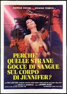 Perch&egrave; quelle strane gocce di sangue sul corpo di Jennifer? - Italian Movie Poster (xs thumbnail)