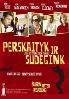 Burn After Reading - Lithuanian Movie Poster (xs thumbnail)