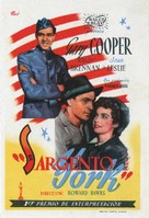 Sergeant York - Spanish Movie Poster (xs thumbnail)
