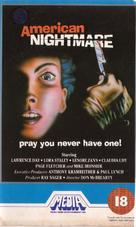 American Nightmare - British VHS movie cover (xs thumbnail)