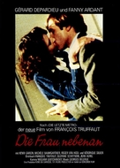 La femme d&#039;&agrave; c&ocirc;t&eacute; - German Movie Poster (xs thumbnail)