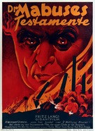 Das Testament des Dr. Mabuse - Danish Movie Poster (xs thumbnail)