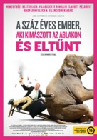Hundra&aring;ringen som klev ut genom f&ouml;nstret och f&ouml;rsvann - Hungarian Movie Poster (xs thumbnail)