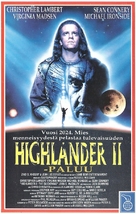 Highlander II: The Quickening - Finnish VHS movie cover (xs thumbnail)