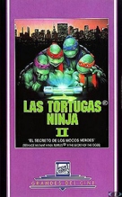 Teenage Mutant Ninja Turtles II: The Secret of the Ooze - Spanish VHS movie cover (xs thumbnail)