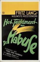 Das Testament des Dr. Mabuse - Dutch Movie Poster (xs thumbnail)