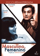 Masculin, f&eacute;minin: 15 faits pr&eacute;cis - Spanish DVD movie cover (xs thumbnail)