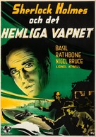 Sherlock Holmes and the Secret Weapon - Swedish Movie Poster (xs thumbnail)